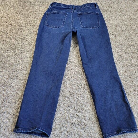Talbots Jeans Womens 8 Heritage Crop Denim Dark Wash - Picture 6 of 8